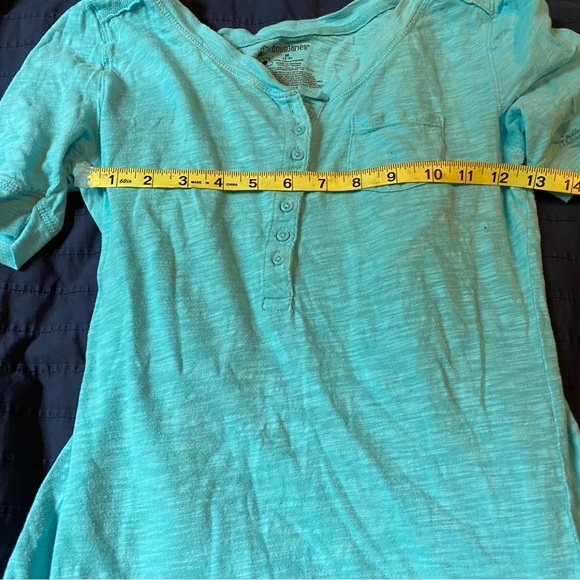 Baby Blue Sheer Vneck - Picture 5 of 8